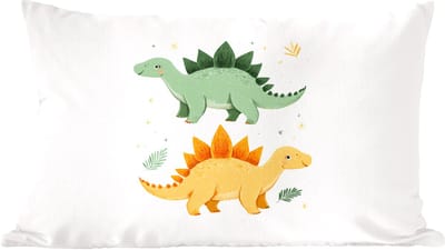 Sierkussens - Kussentjes Woonkamer - 60x40 cm - Sterren - Stegosaurussen - Blaadjes - Groen