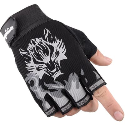 Fietsen Halve Vinger Handschoenen Tactische Handschoenen Ademend Antislip Vingers voor Mannen en Vrouwen Studenten Dunne Buitensport Handschoenen average size