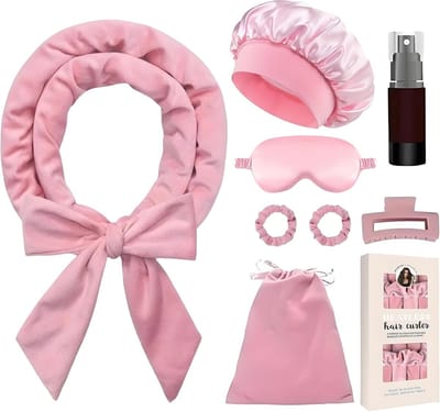 Krulspelden zonder hitte - Zachte rollers - Haar stylen - Fluweel zacht materiaal - 8 stuks - Roze