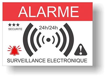 Afschrikmiddel Alarm Stickers - Set van 12 - Elektronische Bewaking voor Beveiliging van Huis en Kantoor