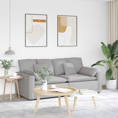 vidaXL - Modulaire - bank - met - kussens - wolk - grijs