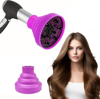 Universeel Opzetstuk - Haardroger Accessoire - Krullen Creëren - Opvouwbaar Siliconen Design - Universele Pasvorm - Zwart