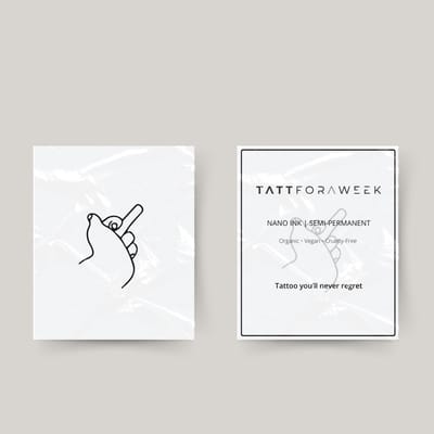 Tijdelijke tattoo middelvinger 2 | Neptattoo volwassenen | Tijdelijke tattoo voor volwassenen | Temporary tattoo | Plaktattoos voor volwassenen | Neptattoos | Probeer zorgeloos een tattoo | tattforaweek