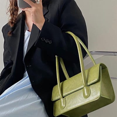 Wintertas Dames Ins Nieuwe Koreaanse Stijl Handtas Mode Retro Pu Schoudertas Dames black
