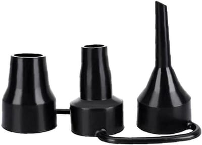 Vervanging Nozzles - Luchtbed Pomp - Opblaasbare Items - 3 Afneembare Sproeiers - 11 x 82 cm - Zwart