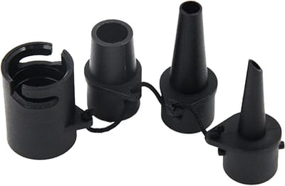 Luchtpomp Adapter - Opblaas Accessoires - Snelle Inflatie - 3 Verwisselbare Nozzles - 1 Set - Zwart
