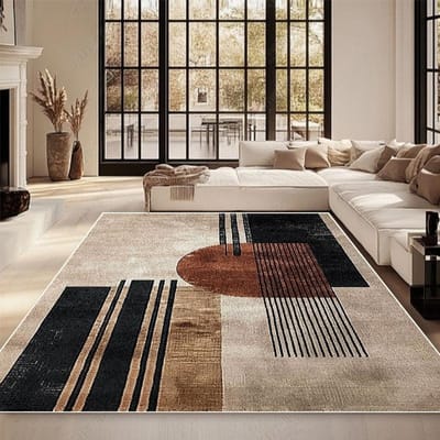 Moderne Decoratie Woonkamer Tapijt Mode Geometrisch Design Grote Kleden Slaapkamer Antislip Kleed Hal Sofa Zijde Pluche Vloermatten 100*160cm