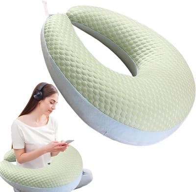 Leeskussen - Ondersteunend Kussen - Ontspannen Zitten - Ergonomische Armsteun - 60 x 58 cm - Groen