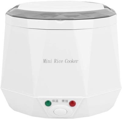 Dailygoody - Mini Draagbare Rijstkoker - 1.6L Capaciteit - Wit - 12V Autogebruik - Eenvoudig en Snel Rijst Koken - Ideaal Voor Auto en Kamperen