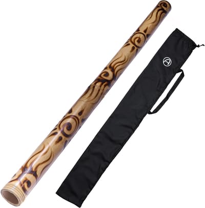 Bamboe Didgeridoo 120cm – Blank/Burned Look voor Beginners. Lage toon