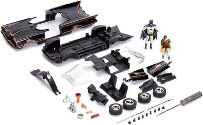 Modelauto Bouwpakket Klassieke Superheldenwagen Schaal 1:24 Zwart Rood Metaal