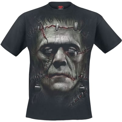 Spiral T-shirt - It Lives - S tot M - voor Mannen - zwart