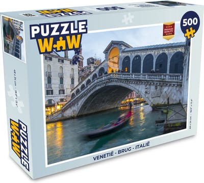 Puzzel Venetië - Brug - Italië - Legpuzzel - Puzzel 500 stukjes