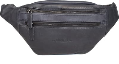 Heuptas Heuptasje Fanny Pack Buideltasje Festival Tasje - Leer - Donkerblauw
