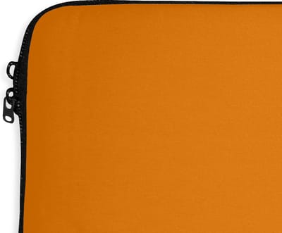 Laptophoes 13 inch - Oranje - Seizoenen - Herfst - Kleur - Laptop sleeve - Binnenmaat 32x22,5 cm - Zwarte achterkant - Back to school spullen - Schoolspullen jongens en meisjes middelbare school - Macbook air hoes - Chromebook sleeve