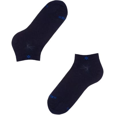 Burlington Everyday 2-Pack kort eenkleurig katoen multipack sneakersokken enkelsokken dames blauw - maat 36-41