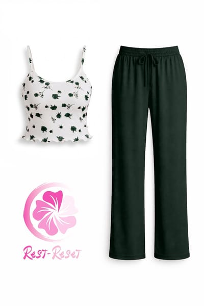 Rest - Reset Loungewear set Dark green - Donker Groen