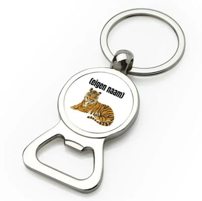 Akyol - tijger met eigen naam flesopener - Tijger - dieren liefhebber - iemand die houdt van tijgers - verjaardag - cadeau - kado - geschenk - 9 bij 3 cm