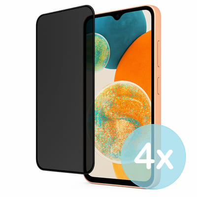 Privacy Screenprotector Geschikt voor Samsung Galaxy A23 5G – Anti-Gluren – Krasbestendig Gehard Glas 9H – Volledige Dekking – 4-Pack – FuturiQ
