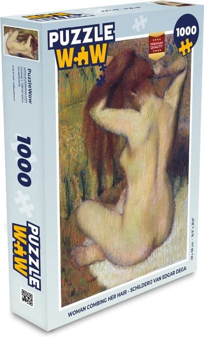 Puzzel Woman Combing Her Hair - Schilderij van Edgar Degas - Legpuzzel - Puzzel 1000 stukjes volwassenen