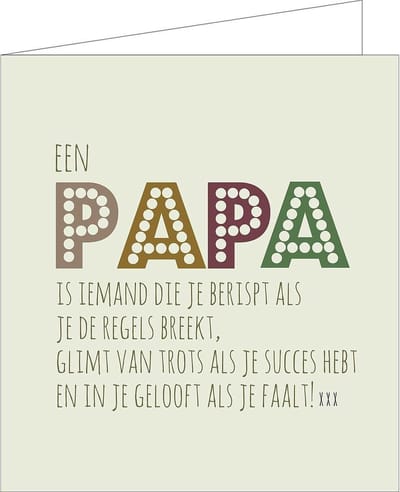 Mailbox - wenskaart Special Occasions 2017 - een papa is ...
