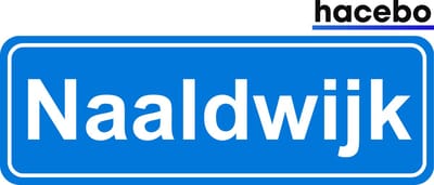 Hacebo - Plaatsnaam Sticker - 29x10 CM - Naaldwijk sticker - Verkeersborden sticker - grappige cadeaus - Naaldwijk