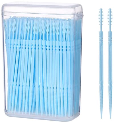 Dailygoody - Interdentale borstels - Tandreiniging - Herbruikbaar - Blauw - Tandenborstel - Voor gezinsgebruik - 200 stuks