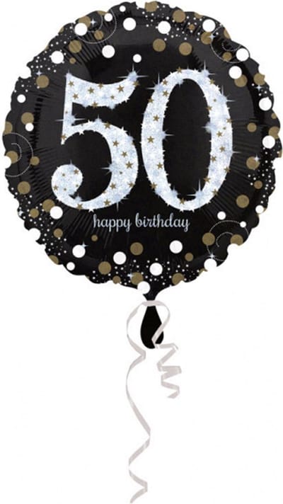 Amscan - Folieballon 50 Jaar Sparkling Celebrations Goud 43 cm