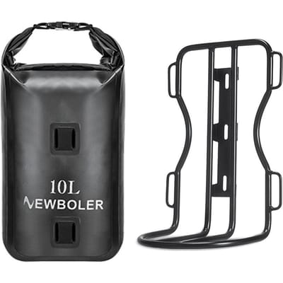 Sacoche de fourche de vélo NEWBOLER 10 L, étanche et sèche, avec ouverture par enroulement, légère et portable, idéale pour le cyclisme 1 noir