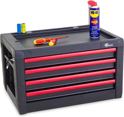 Ragnor Gereedschapskist – Leeg – 4 Lades – Afsluitbaar / met Slot – Incl. Gatenbord