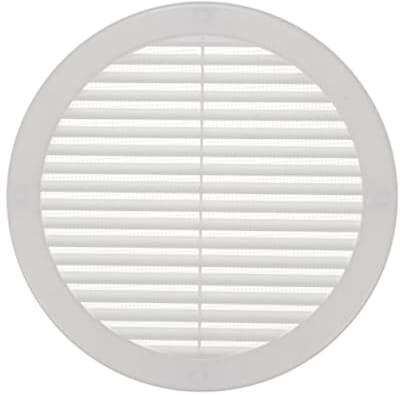 Ventilatiehoes 20,3 cm - Ronde Luifel met Flens en Muggennet - Ideaal voor Badkamer, Keuken en Thuiswerkplaats