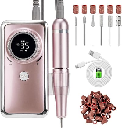 JMZR® Nagelfrees Bitjes - Pedicureset Electrisch - Manicure Set - Roze Goud