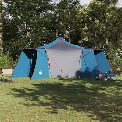 vidaXL Tipi Tent met dak met opslag Blauw 492 x 492 x 275 cm taft