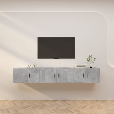 vidaXL - Tv-wandmeubels - 3 - st - 80x34,5x40 - cm - betongrijs