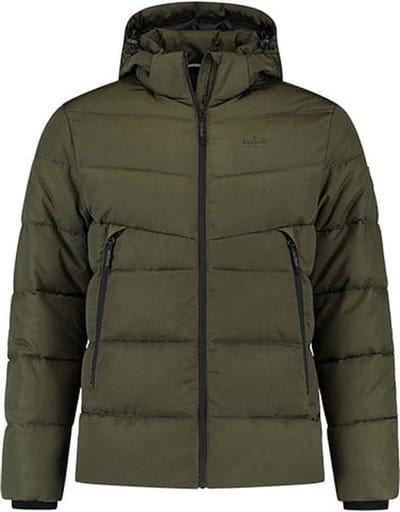 Kjelvik heren winterjas - padded, gewatteerde jas - Umberto - groen - maat S