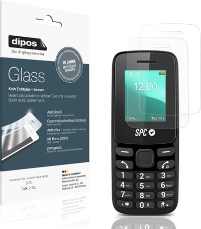 dipos – 2x Matte Pantserfolie geschikt voor SPC Talk 2 Go | 9H Screenprotector