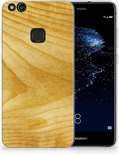 TPU Hoesje voor Huawei P10 Lite Bumper Hoesje Licht Hout