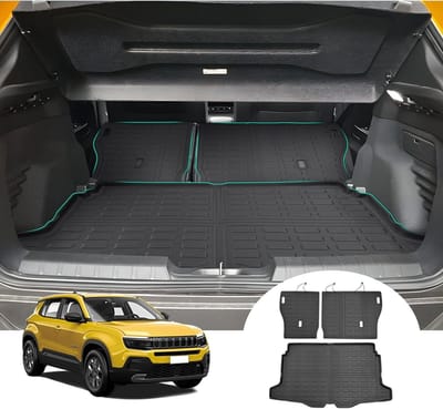 Jeep Avenger Hybrid EV 2023 2024 2025 Kofferbakmat en Achterbankbescherming, Waterdicht, Antislip, Opvouwbaar en Duurzaam TPE Materiaal