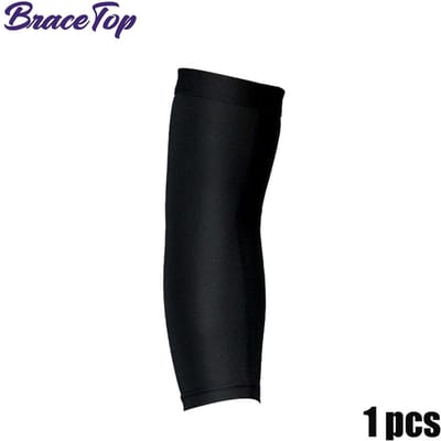 Bracetop Ademende Armsteun Kenmerken Mouw Zon UV Bescherming Basketbal Hardlopen Sportschool Training Armbeschermers Sport Compressie Elleboogbeschermers L