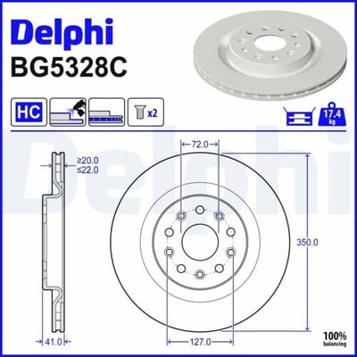 Remschijf DELPHI BG5328C