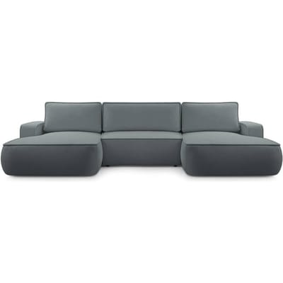 U-slaapbank Monteno bouclé met opbergruimte | NADUVI Collection