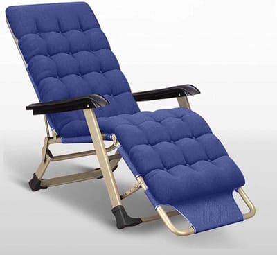 Opklapbare Ligstoel - Loungestoel Zonnebank - Ontspannen Buiten - Verstelbare Rugleuning - 178 x 66 cm - Paars Blauw