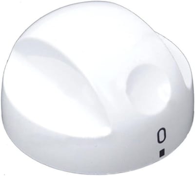 Fornuis Bedieningsknop - Kookplaat Knop - Oven Reparatie - Origineel Reserveonderdeel - Standaard Maat - Wit