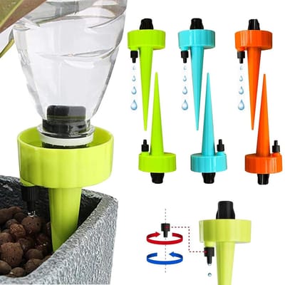 Automatisch Bewateringssysteem, 6 Stuks Verstelbaar Watergeefsysteem voor Planten en Bloemen, Ideaal voor Vakantie en Thuisgebruik