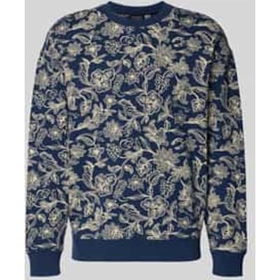 sweatshirt in all-over look met ronde hals