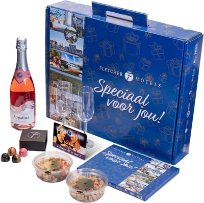 Fletcher Hotels Cadeaubox + 2-daags All-in Cadeaukaart | Giftset - Relatiegeschenk - Origineel Cadeau - Cadeau voor hem - Cadeau voor haar