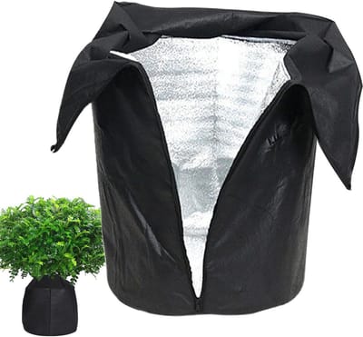 Plantenhoes-plantenhoes tegen vorst-2 artikelen Winterbloempotbeschermer - Geïsoleerde plantenbeschermer - Isolatiezak voor potplanten - Koudebeschermingshoes voor planten en bomen - Zwart - 45×50cm