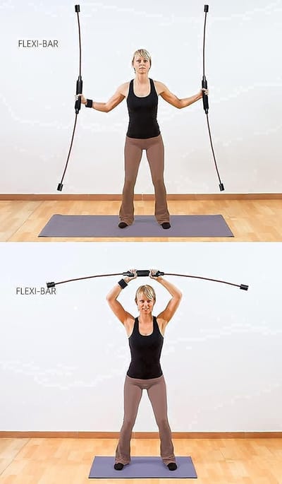 Fitness Bar - Yoga Bar Triceps Bar - Kracht Training - Diepe Spier Stimulatie - 160 cm - Rood
