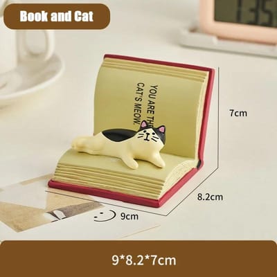 Support de téléphone créatif en résine en forme de chat Support universel pour téléphone portable Support Ornement Figurines Accessoires de décoration pour la maison, le salon, le bureau beige