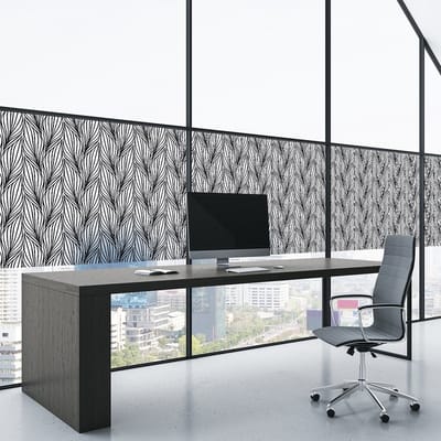 Privacy raamfolie - XL geweven bladeren - Stickers voor ramen en douchedeuren - 40x200cm